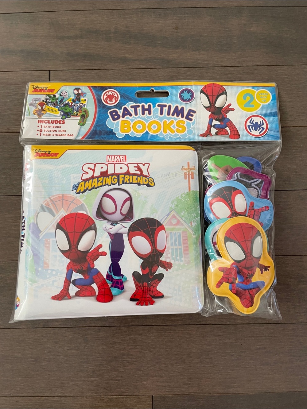Marvel Spidey Amazing Friends Bath Time Book Multicolor Foam Character